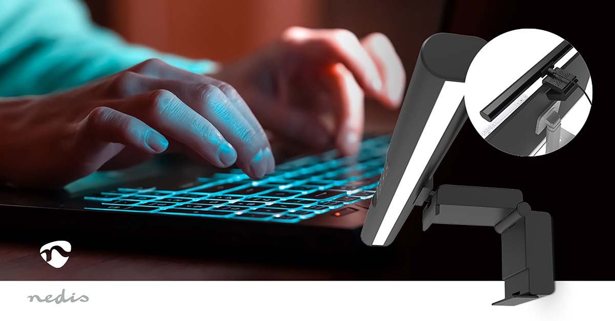 Nedis Monitor Light Bar | 40 cm | Dimmable | LED | Touch control | ABS / Aluminium