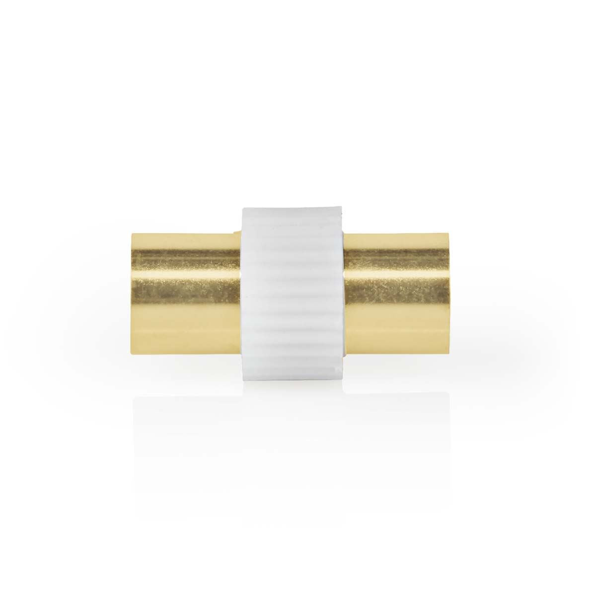 Nedis Satellite & Antenna Adapter | IEC (Coax) Male | IEC (Coax) Male | Gold Plated | 75 Ohm | Straight | Metal / Plastic | White | 1 pcs | Box