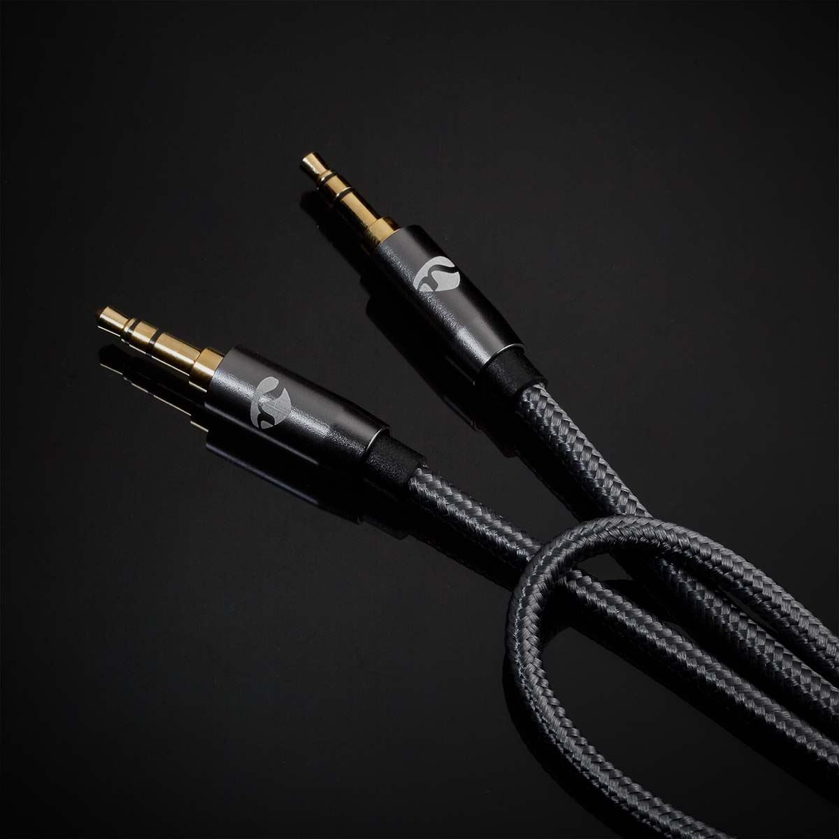 Nedis Stereo Audio Cable | 3.5 mm Male | 3.5 mm Male | Gold Plated | 0.50 m | Round | Anthracite / Gun Metal Grey | Cover Window Box