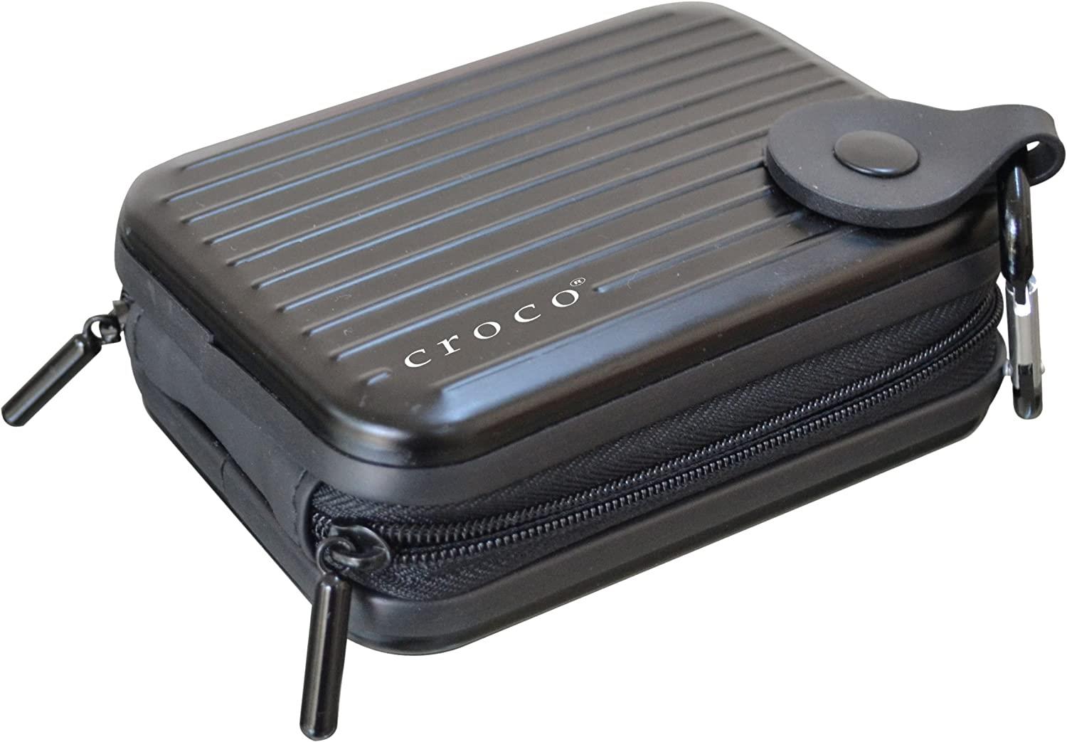 Croco "Flight" Alumininim Universal Digital Camera Hard Case Pouch Bag - Black