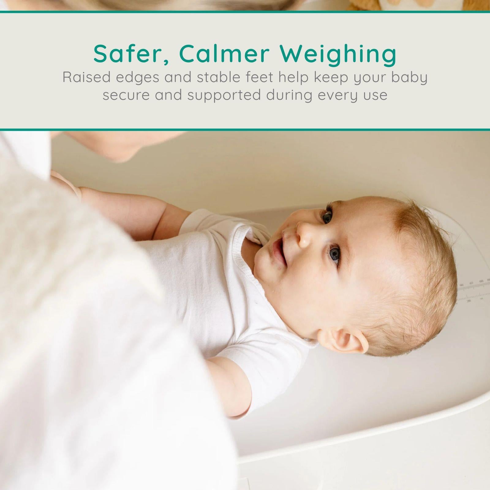 Alecto Digital Baby Weighing Scales, Personal Scale and Pet Scale in one - Up to 150 kg with Removable Weighing Surface - White | BC70