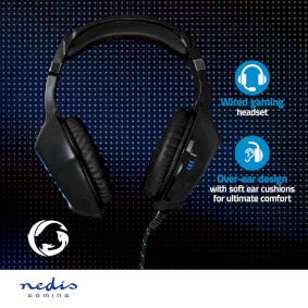 Nedis Gaming Headset | Over-Ear | Stereo | USB Type-A / 2x 3.5 mm | Fold-Away Microphone | 2.20 m | LED