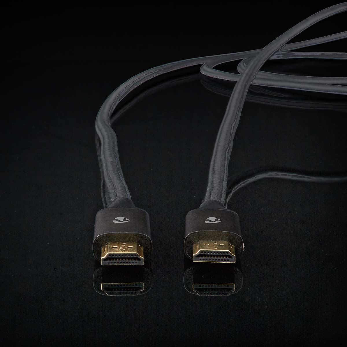Nedis High Speed HDMI™ Cable with Ethernet | HDMI™ Connector | HDMI™ Connector | 4K@60Hz | ARC | 18 Gbps | 3.00 m | Round | Cotton | Gun Metal Grey | Cover Window Box