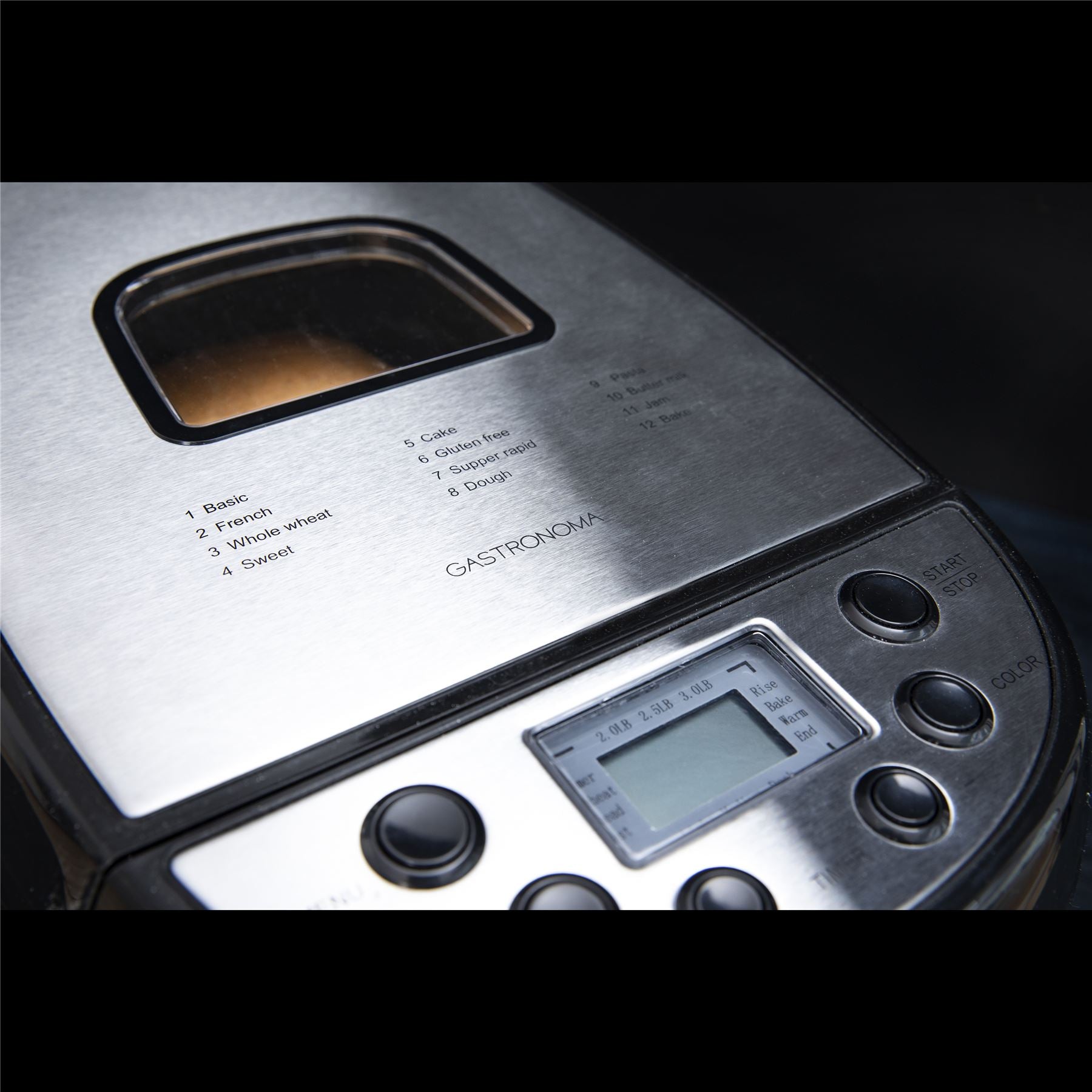 Gastronoma Kitchen Breadmaker 13 Hours Delay Start, 12 Set Auto Programs, Gluten-Free, Sourdough, Pasta, Bake, Cake, Sweet, Crust Settings