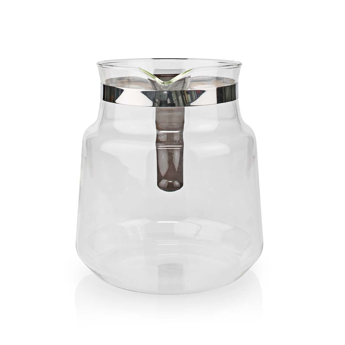 Nedis Glass Replacement Jug for Moccamaster Models K & KB, Also Compatible with Excellent 10s - 1.2 L Capacity, Dishwasher Safe, Brown Handle