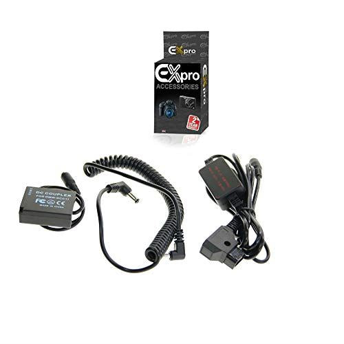 Ex-Pro D-Tap Dtap Power Type B 2 Pin Male to Panasonic DMW-DCC11 DMW-BLE9E Power Supply Adapter Coupler for Panasonic Cameras