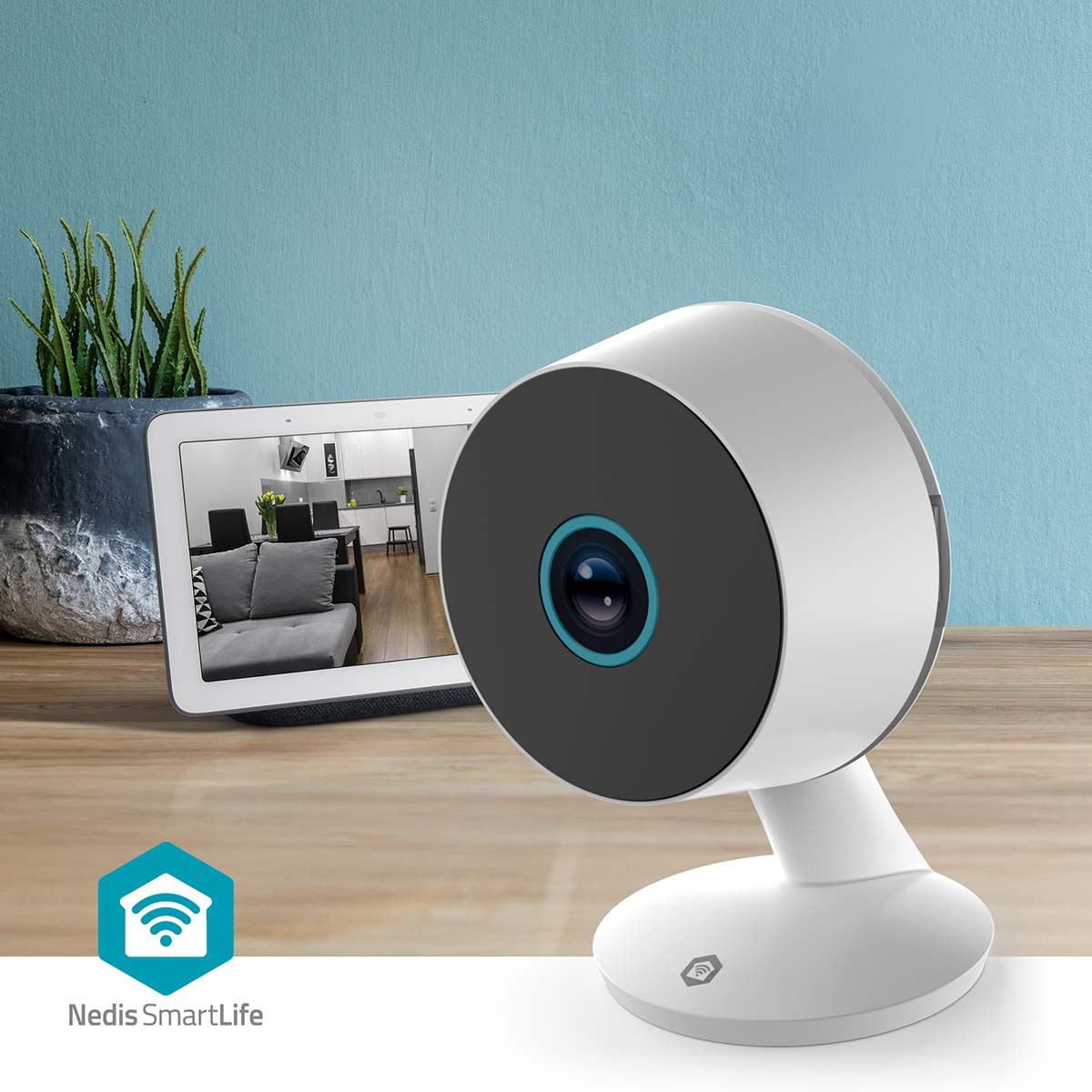 Nedis SmartLife Indoor Camera | 3MP Full HD 1296p | Cloud Storage (optional) / microSD (not included) / Onvif | With motion sensor | Night vision | White