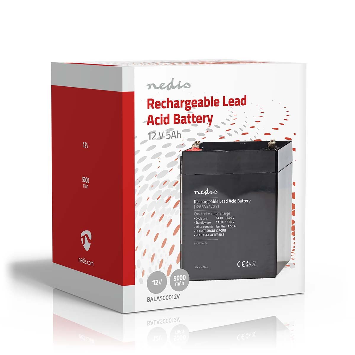 Nedis Battery | Lead-Acid | Rechargeable | 12 V | 5000 mAh
