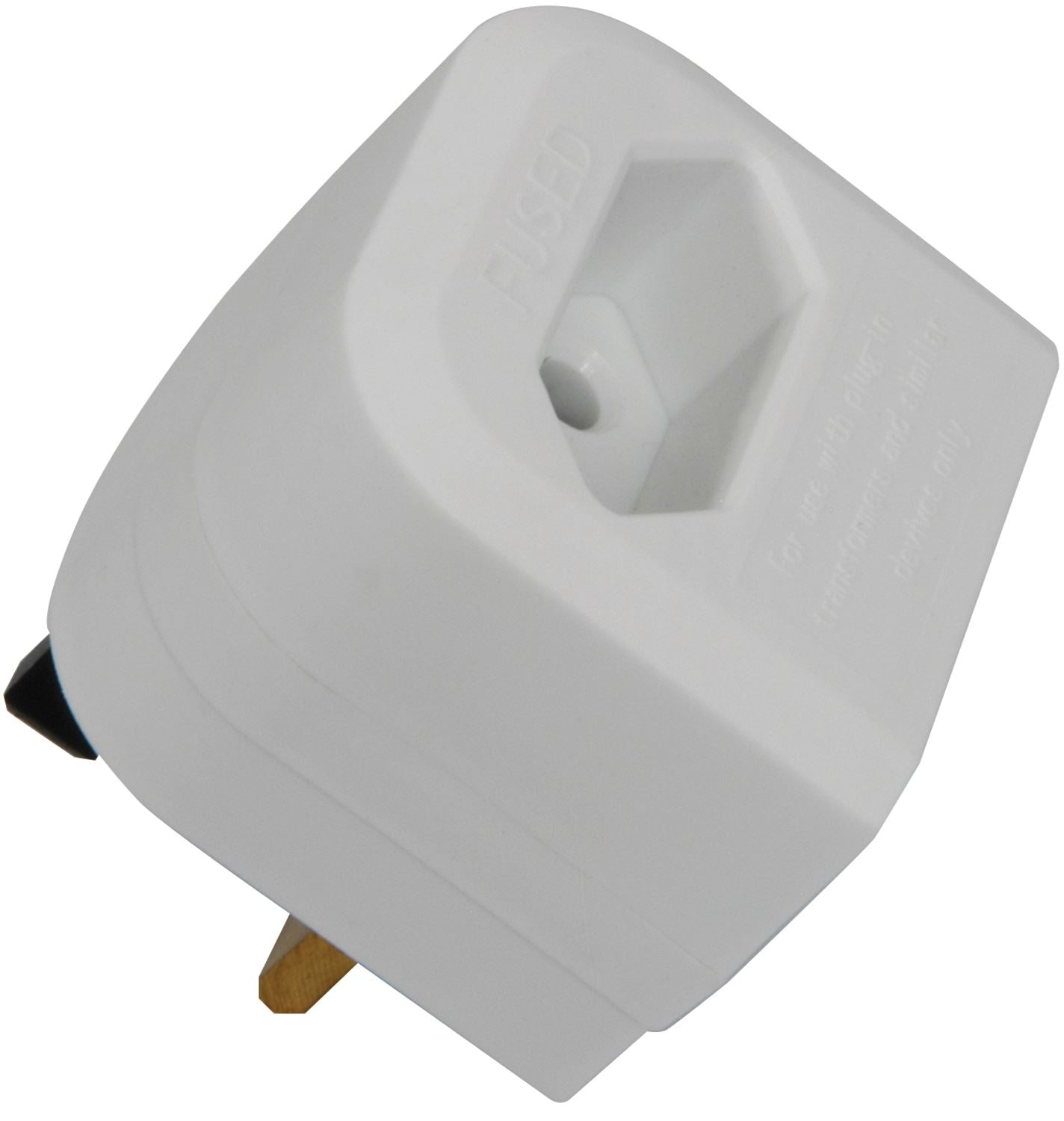 Euro Plug Socket 2 Pin EU Schuko CEE 7/17 Power Mains Socket to UK Mains Easy On - Ideal for Adapters - White