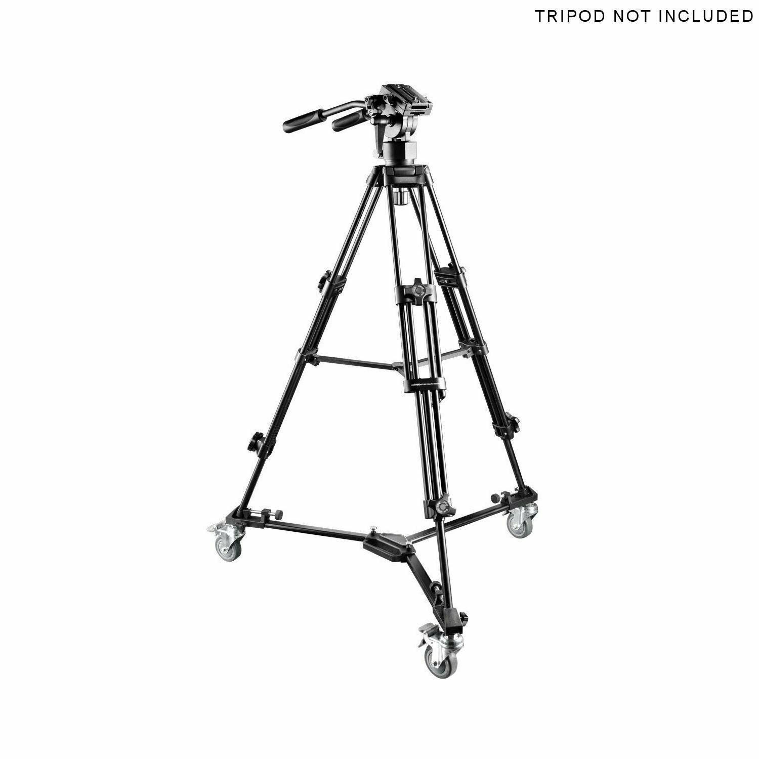 Nedis Tripod Dolly | Maximum load capacity: 20.0 kg | Tripod diameter range: 29.0 mm | Travel bag included | Leg locks | Aluminium | Black