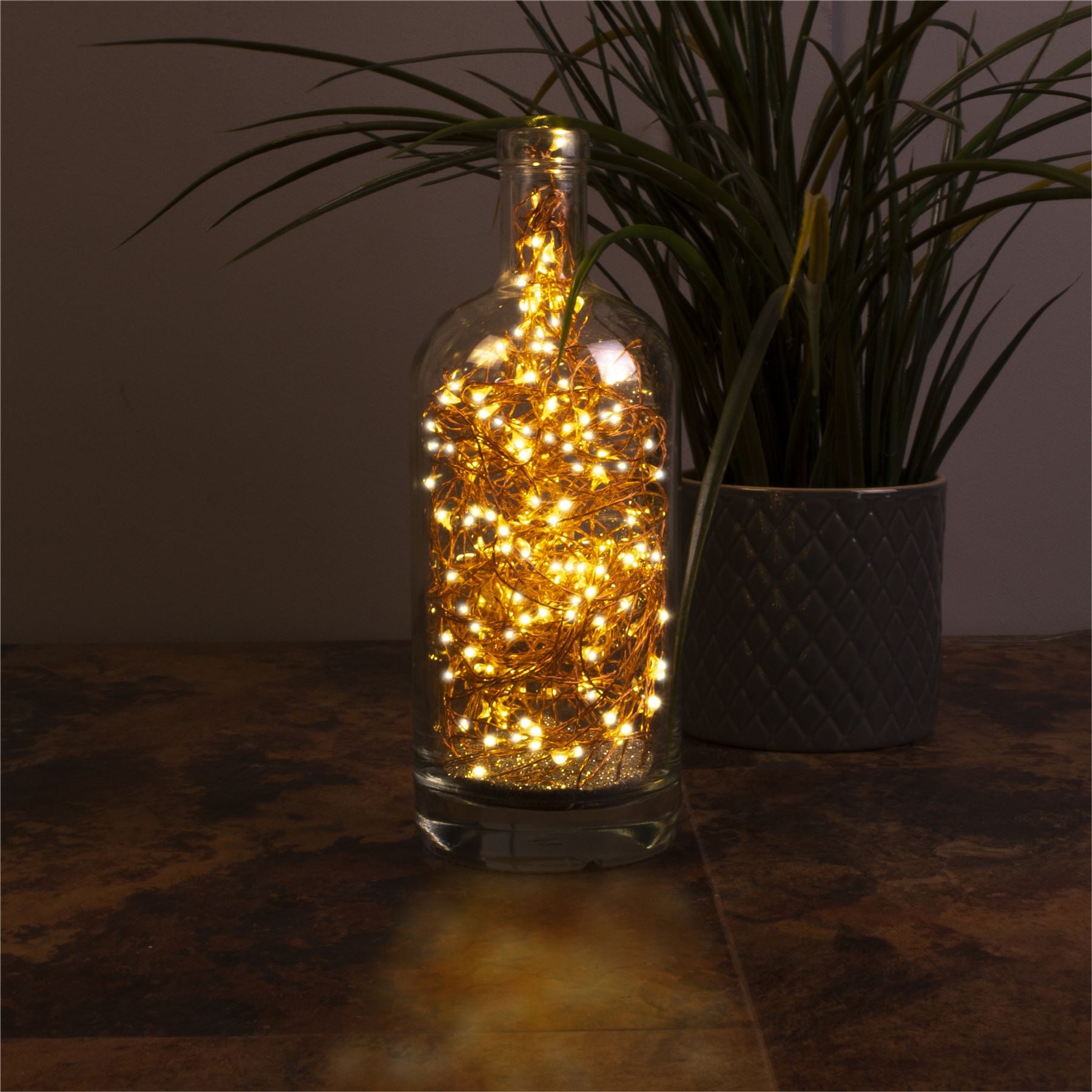 St. Helens Battery Powered Copper Wire 100 Warm White LED String Light with Programme Controller 10m, Indoor or Outdoor, for Parti...