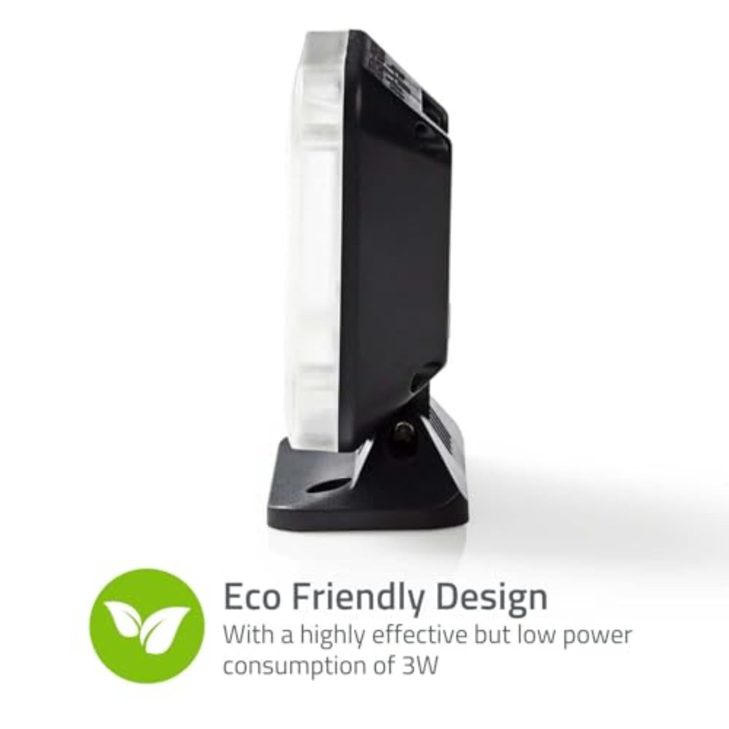 Nedis TV Simulator Home Security Light with Flashing LED - Deter Intruders - Timer & Dusk Sensor - Low Energy USB Powered