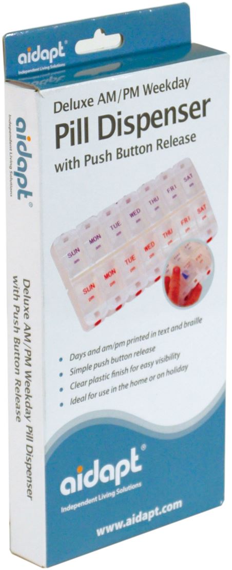 7 Day Pill Dispenser Tablet Box Organiser 2 Clearly Marked Compartments per Day, AM and PM for those who take many Tablets Every Day Easy Medication Management and Organisation Ideal for Travel