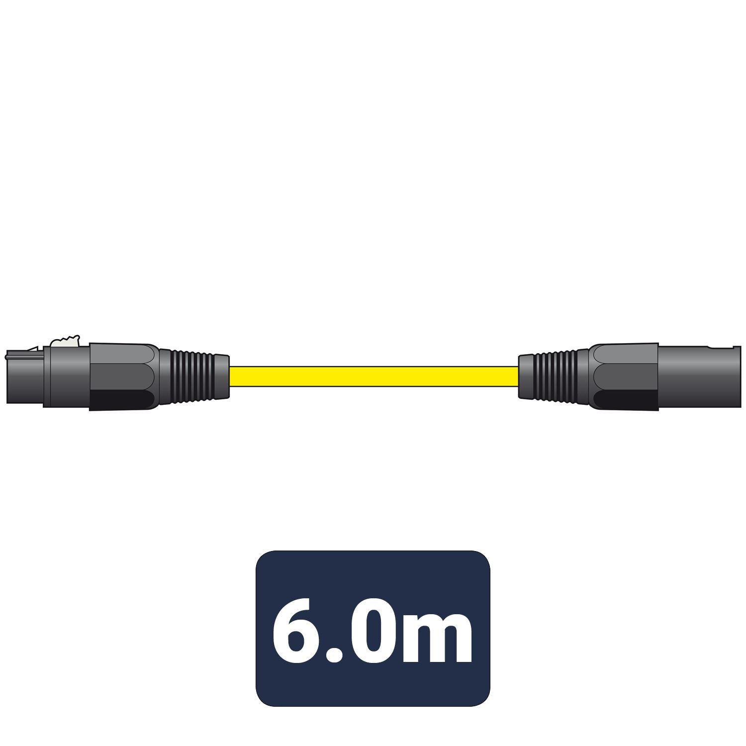 Citronic 6m Classic Microphone Leads XLR Female - XLR Male - Yellow