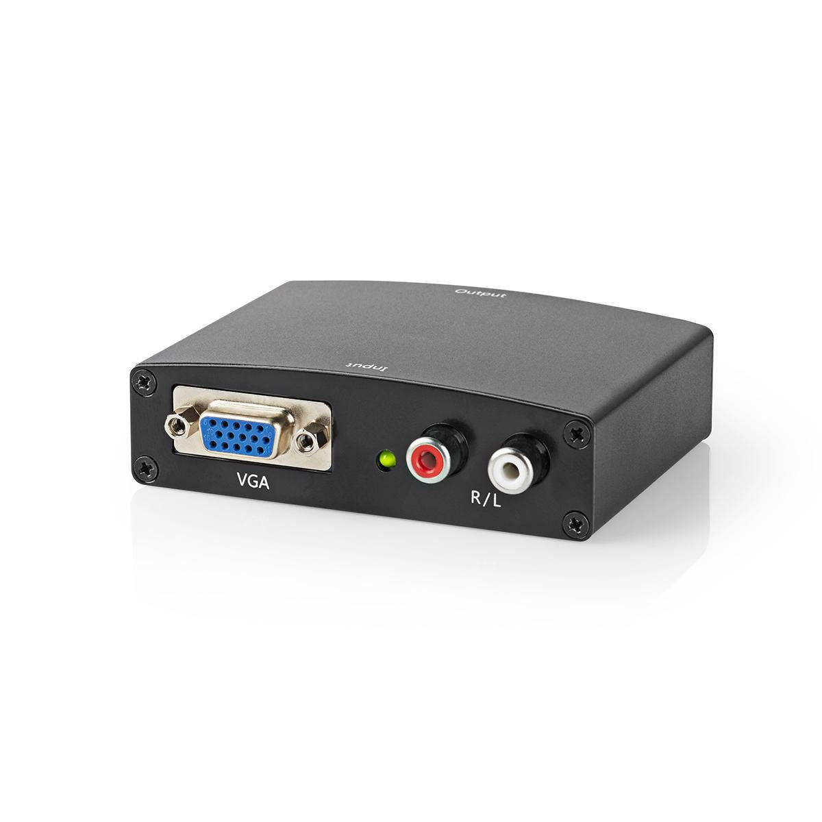 Nedis HDMI™ Converter | VGA Female / 2x RCA Male | HDMI™ Output | 1-way | 1080p | 1.65 Gbps | Aluminium | Anthracite