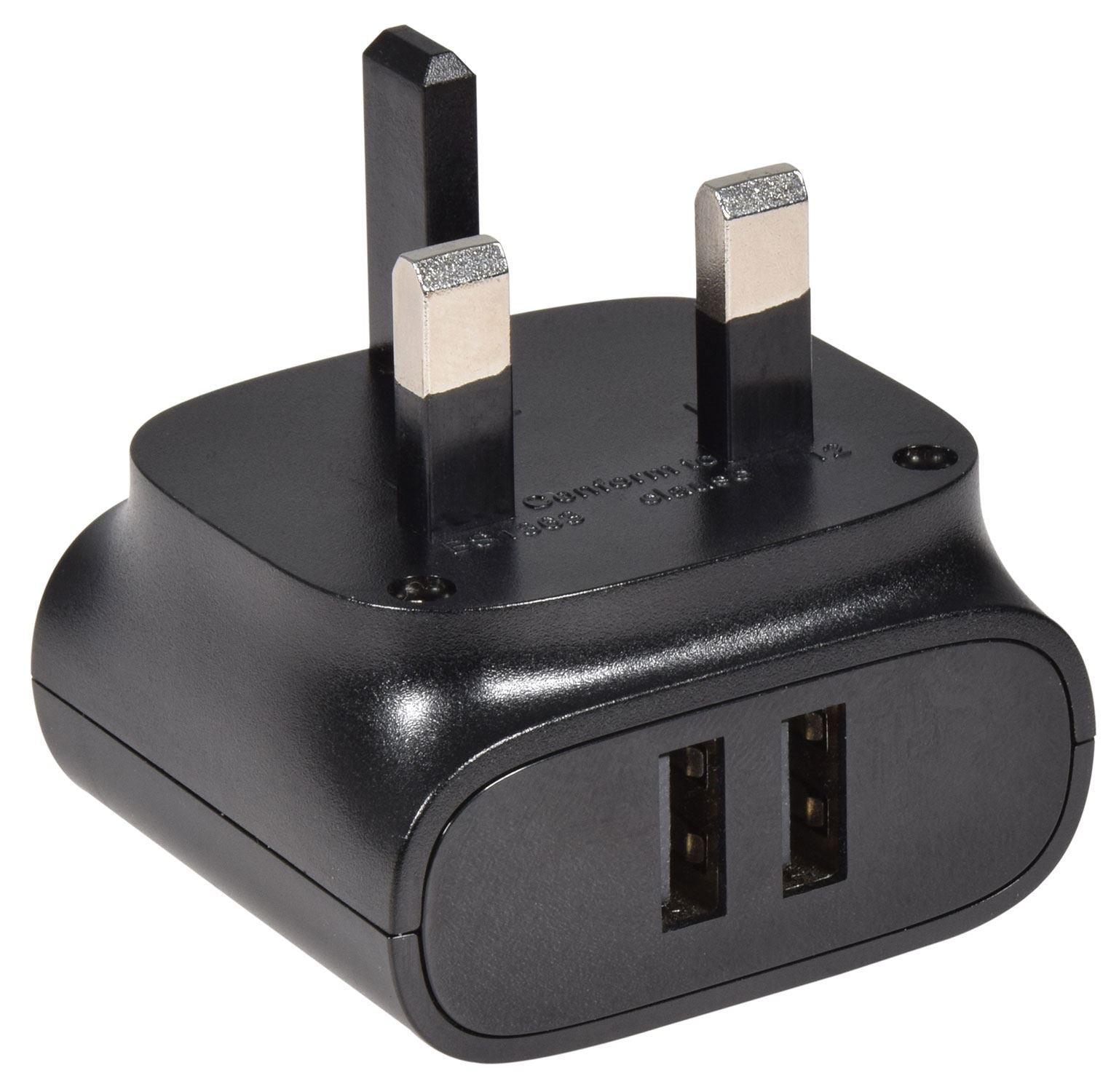Mercury Dual USB UK Mains Charger 2.4A Perfect for Smartphones, Tablets & Other USB Devices