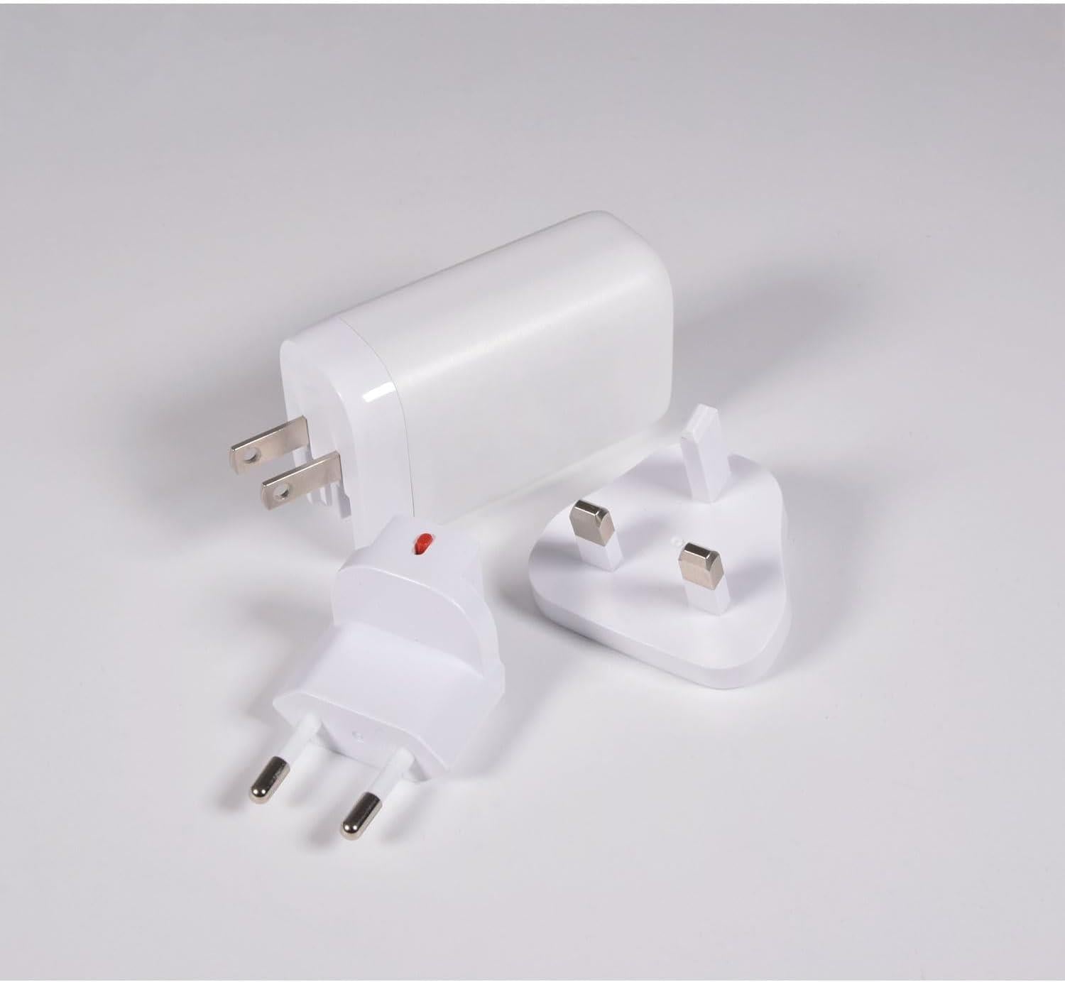 Mercury USB C & A Charger 65W GaN High-Tech Super Fast Charging with USB-A & Dual USB-C | Fast Charging, Travel-Friendly with UK/US/EU Adapters