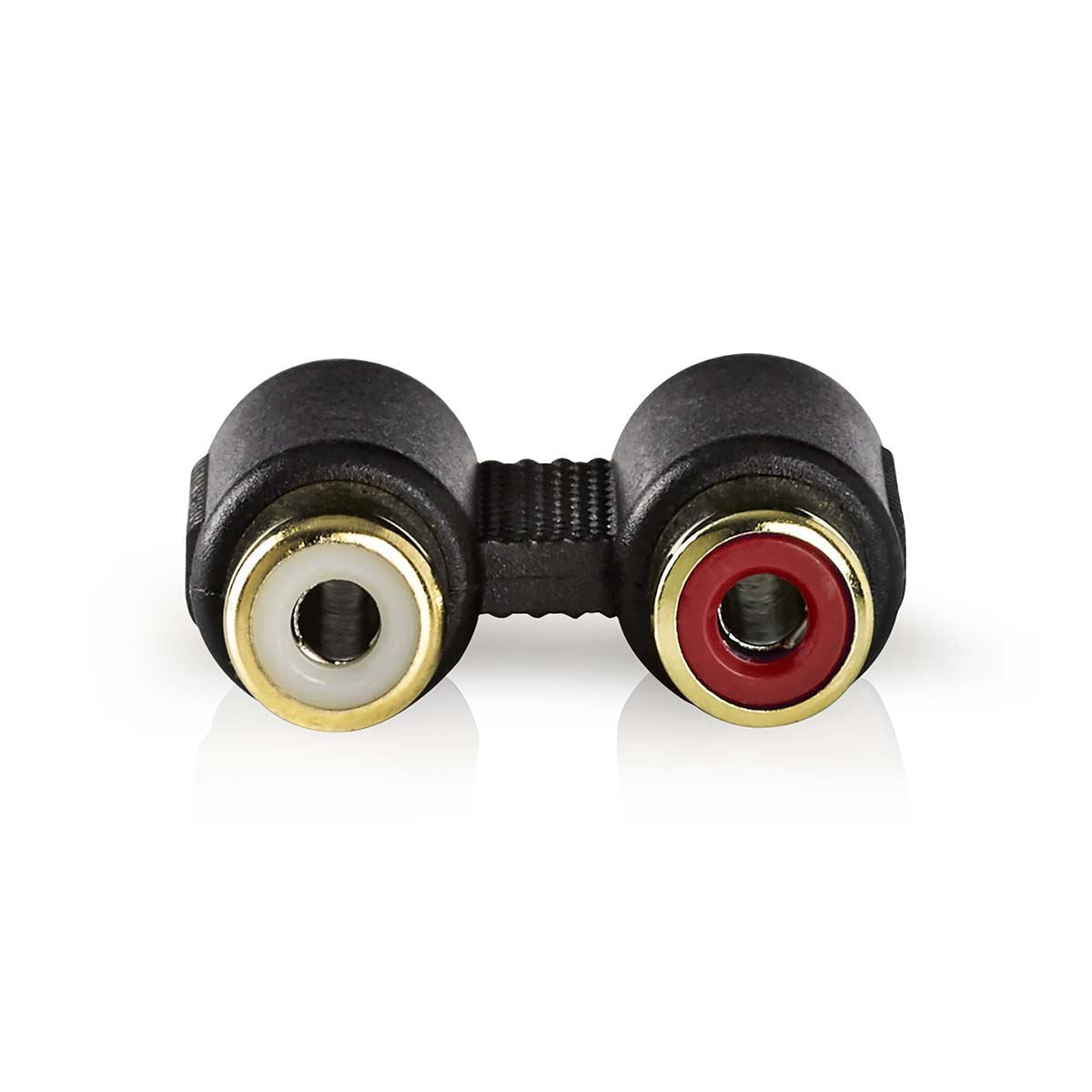Nedis Stereo Audio Adapter | 2x RCA Female | 2x RCA Female | Gold Plated | Straight | ABS | Anthracite | 1 pcs | Box