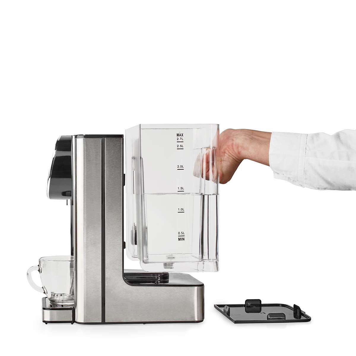 Nedis Instant Hot Water Dispenser, 2600W, 2.7L Tank with Fast Boil, Variable Dispense, Adjustable Temperature, Boil Dry & Overheat Protection