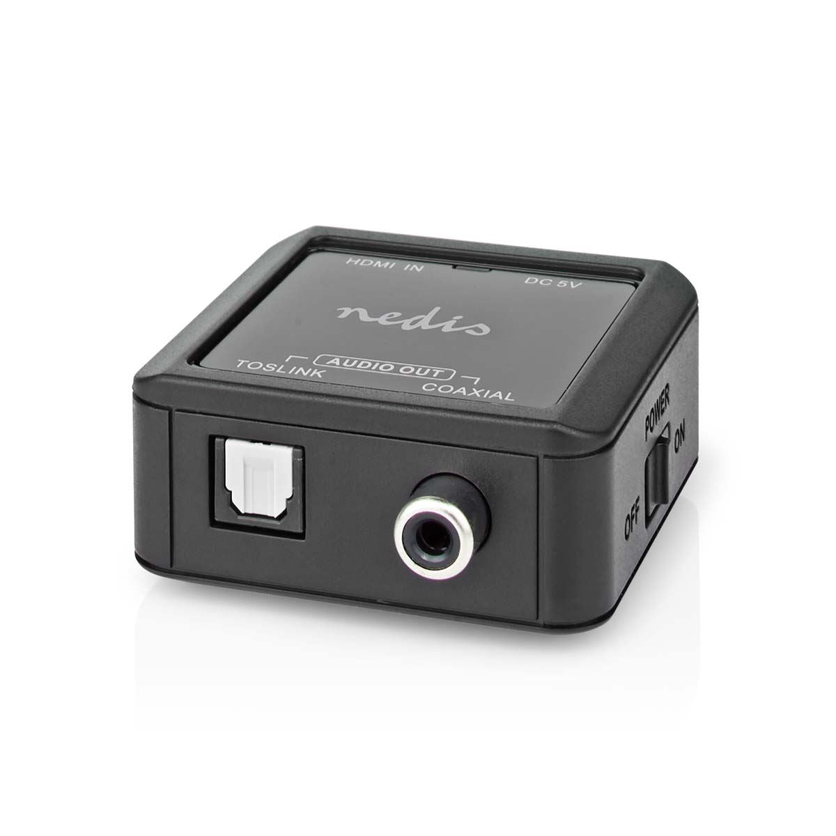 Nedis Digital Audio Converter | 1-way | Connection input: DC Power / HDMI™ Input to Connection output: 1x Coax Audio / 1x TosLink Female | Automatic | Anthracite