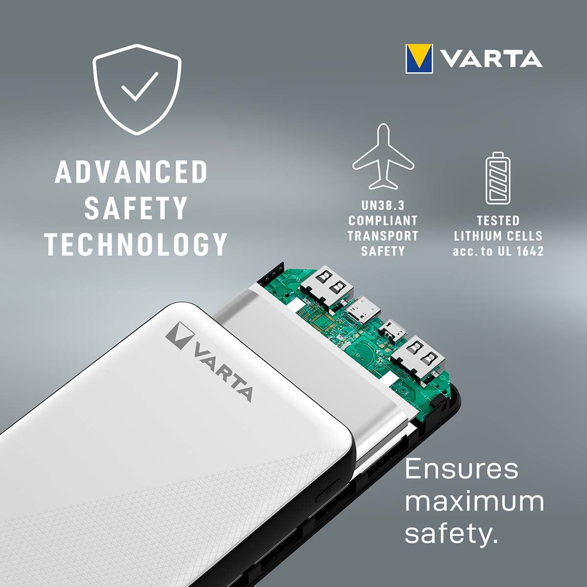 Varta Powerbank Energy | 20000 mAh | Output connection: 2x USB-A / 1x USB-C™