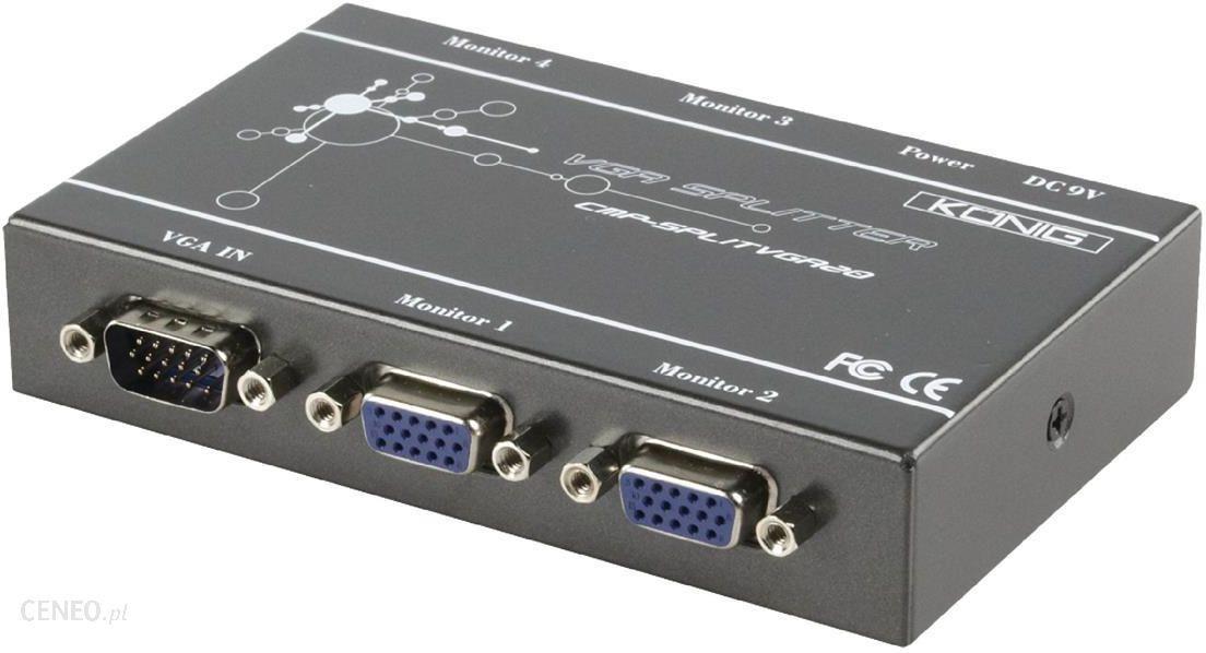 1x4 4 Port Splitter PC Laptop to Projector LCD Monitor TV Display