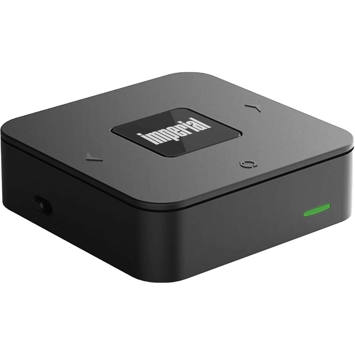 Imperial Bluetooth® Transmitter Receiver | Connection input: 1x AUX / 1x SPDIF | Connection output: 1x AUX / 1x SPDIF | AptX ™ Low latency / AptX™ / SBC | Up to 2 Devices | Maximum battery play time: 22 hrs | Black