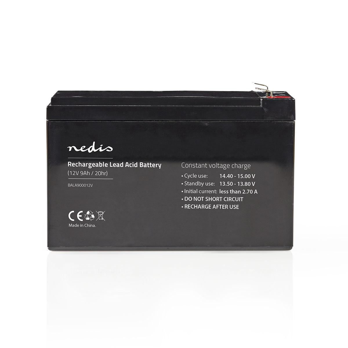 Nedis Battery | Lead-Acid | Rechargeable | 12 V | 9000 mAh