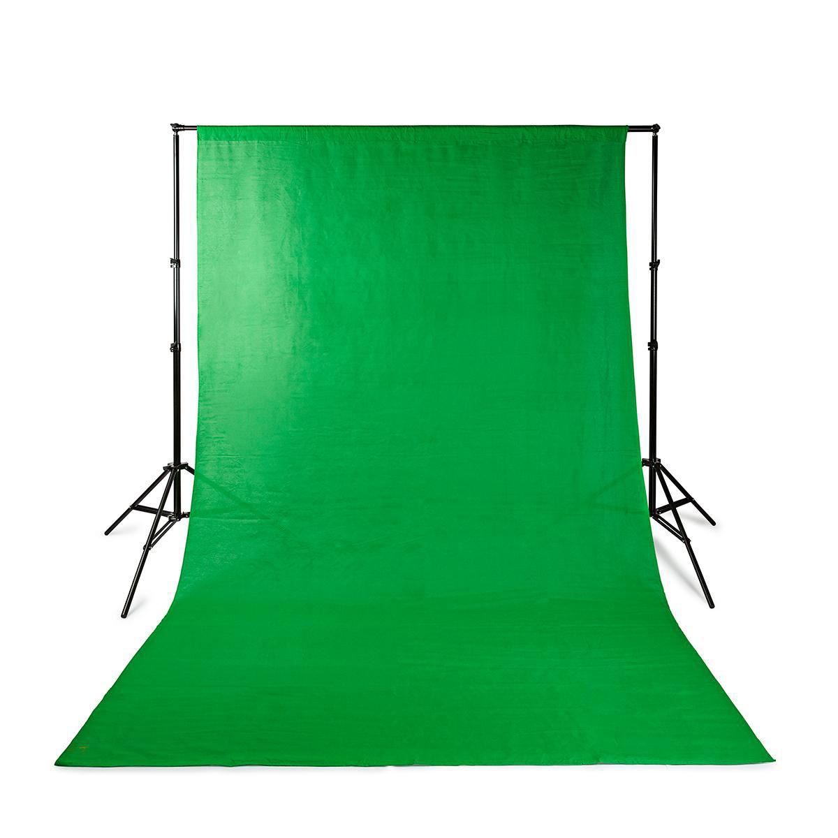 Nedis Photo Studio Chroma Key Backdrop Set | 1.90 x 2.95 m |Storage Travel bag included | Tripods included | Black