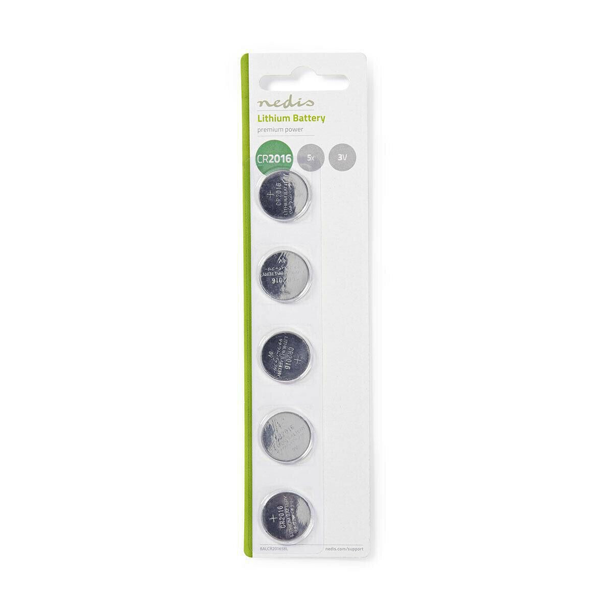 Nedis CR2016 Lithium Button Cell Battery | 3 V DC | 5-Pack