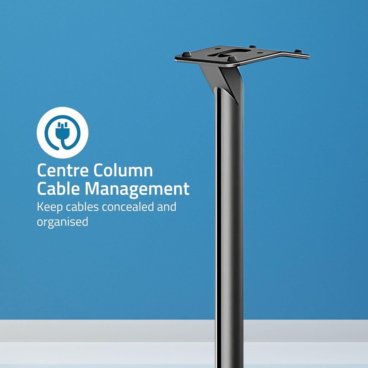 Nedis Speaker Stand Mount for Sonos Era 300, Fixed Height, Max. Capacity 5kg (Single Stand) - Black