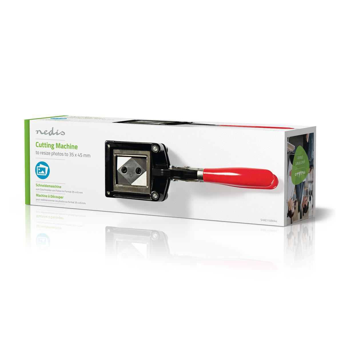 Nedis Passport Photo Cutters | 35 x 45 mm | Metal | Black / Red