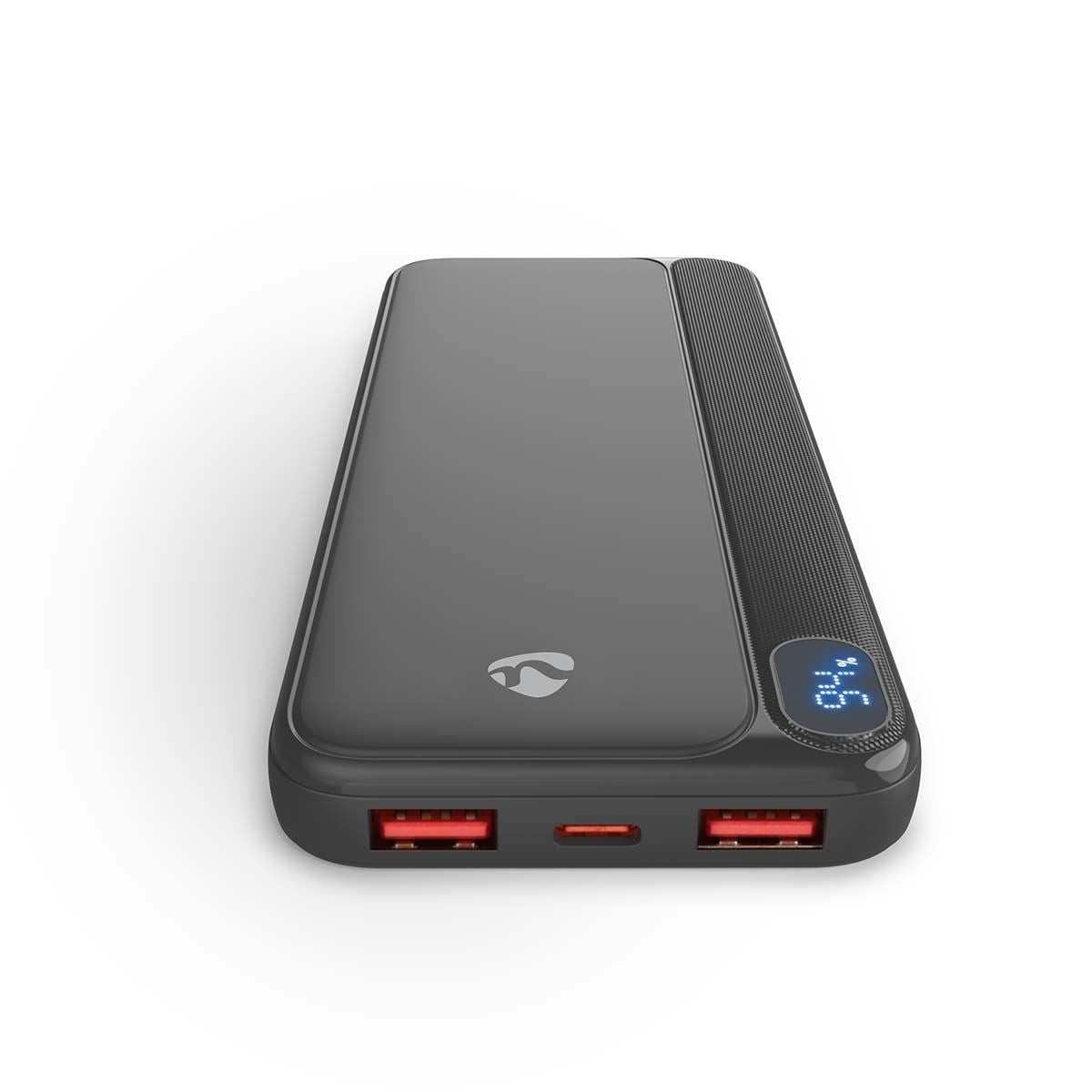 Nedis Powerbank | 10000 mAh | 1.5 / 1.67 / 2.0 / 2.22 / 3.0 A | 3 Outputs 1x USB-C™ / 2x USB-A | Input 1x USB-C™ | PD3.0 20W | Lithium-Polymer | LED Display