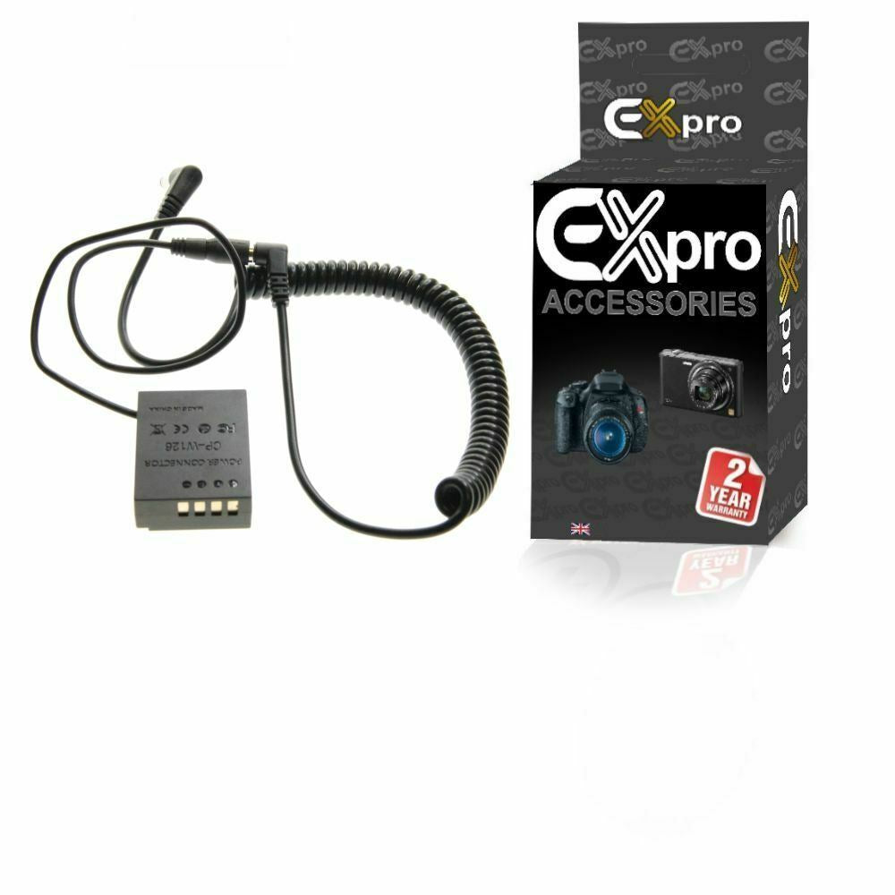 Ex-Pro Fuji CP-W126 NP-W126 Coupler Cable for Ex-Pro Rechargeable Battery Power System for Fuji Finepix