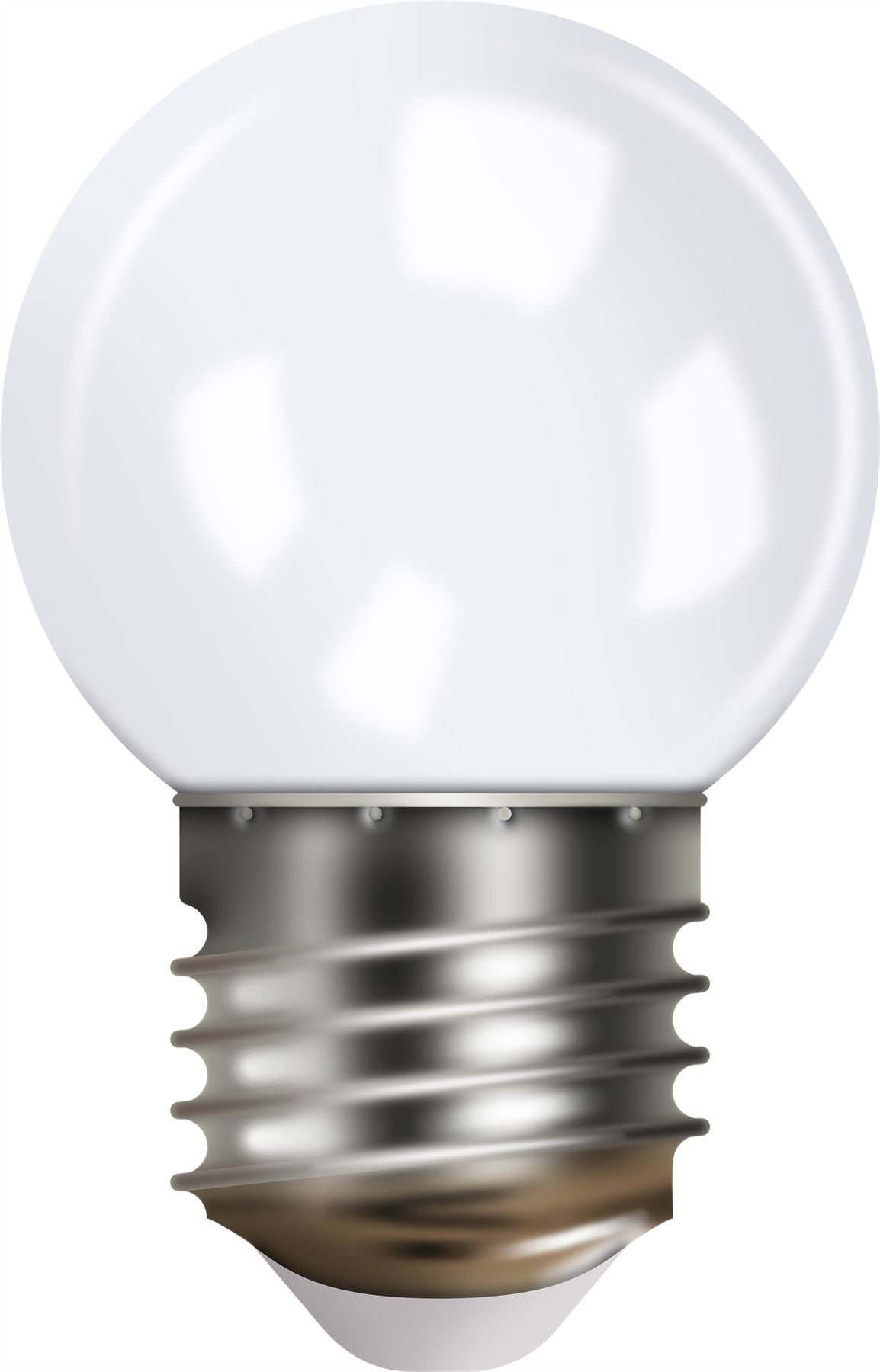 Easy-Connect Festoon 2W Cool White Clear LED Golf Ball Bulb Polycarbonate Anti Shatter G45 E27