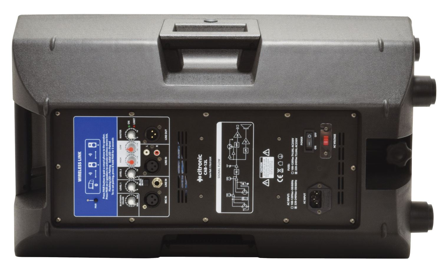 Citronic CAB-12L Full Range Passive Speaker Cabinet with Bluetooth  300W RMS