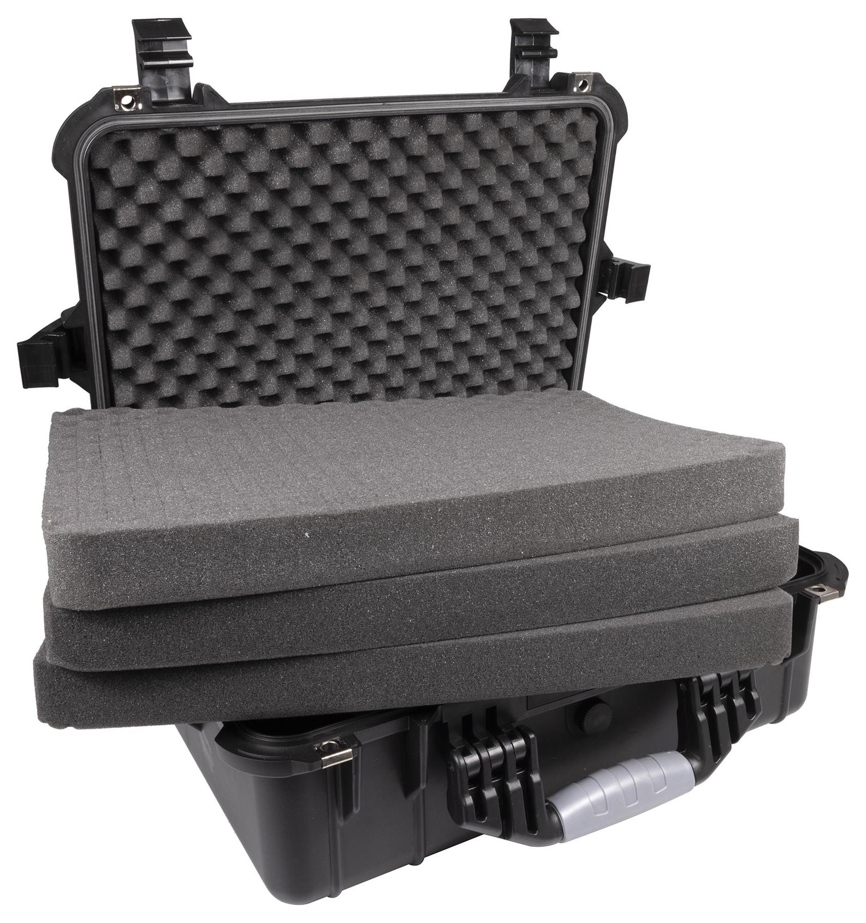 Waterproof Travel Flight Dry Box Hard Carry Case Foam Tool Camera Storage Box Protective Black 390mm x 515mm x 185mm -