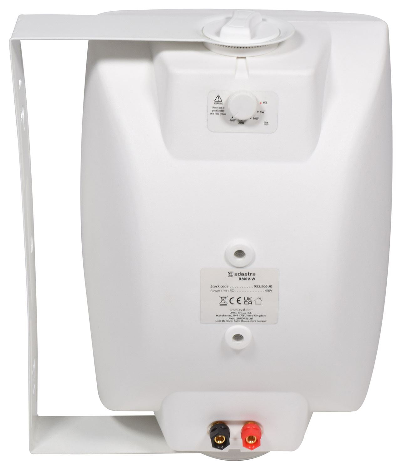 Adastra BM6V Series Indoor Wallmount Speaker 6.5" 40w - White