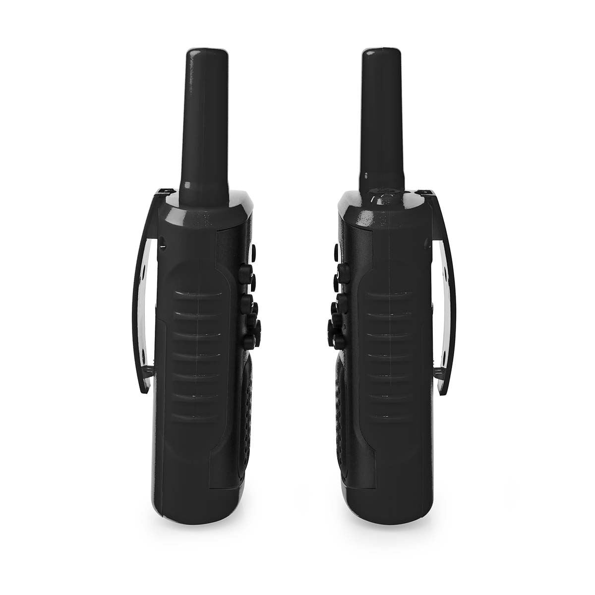 Nedis Walkie Talkies for Adults Long Range Two Way Radios - PMR Walky Talky PTT VOX Easy to Use 8 Ch | Headphone Set| 6km | 3 Hour | Flashlight | Black