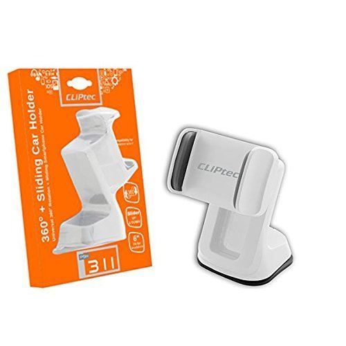 CLiPtec ZToss Universal Clamp Windshield Dashboard Phone Holder 360 Degree Rotatable Car Mount