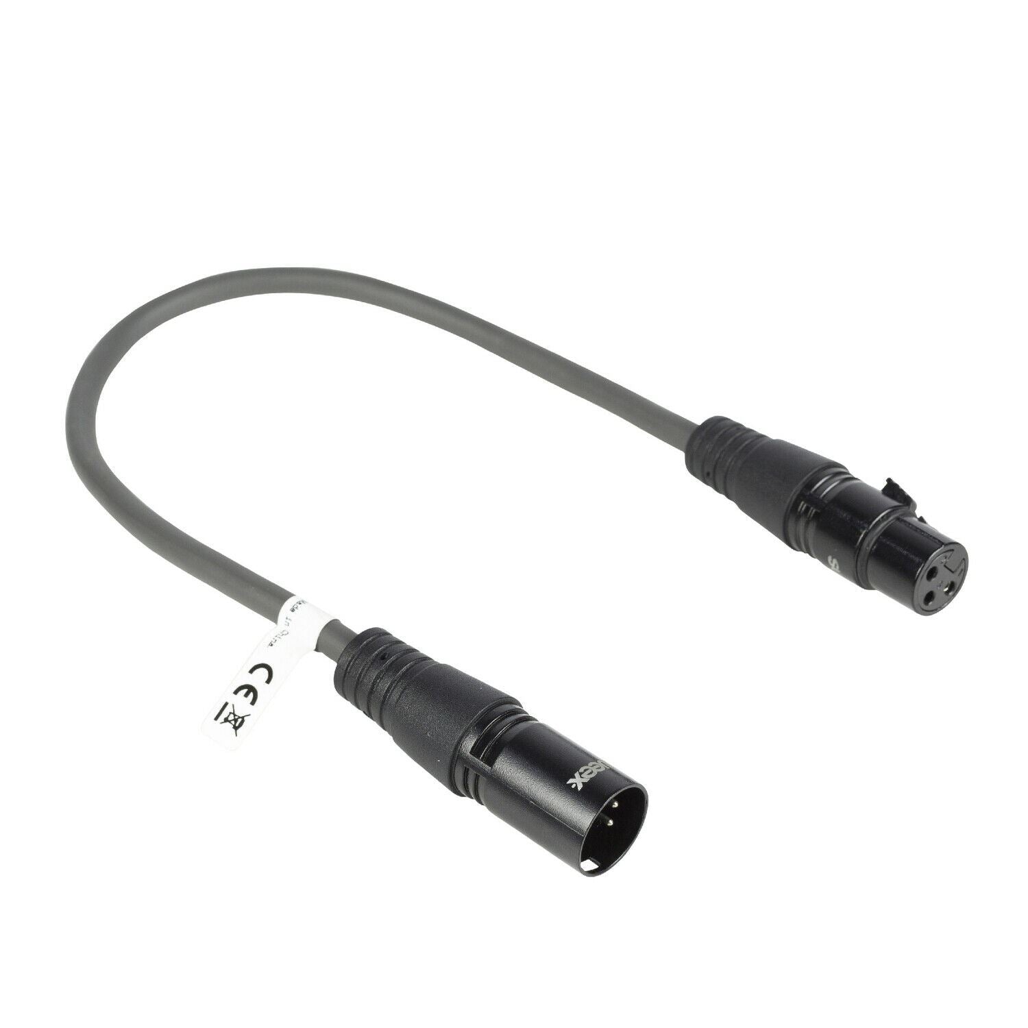 DMX Adapter Cable | XLR 3-Pin Female to XLR 5-Pin Male | 0.3 m | Grey