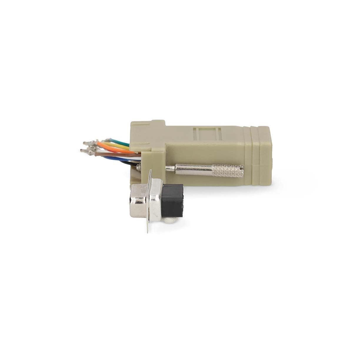 Nedis Serial Adapter | Adapter | D-SUB 9-Pin Female | RJ45 Female | Nickel Plated | Ivory | Box