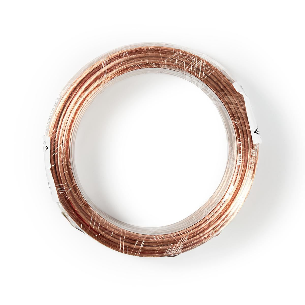 Nedis Speaker Cable | 2 x 1.50 mm² | CCA | 15.0 m | Round | PVC | Transparent | Wrap