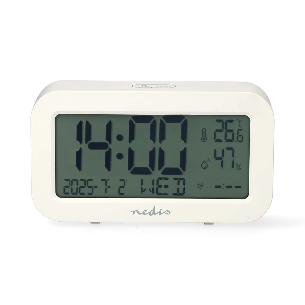 Nedis Digital Desk Alarm Clock | LCD | Backlight | Snooze function | Date display | Timer function | White