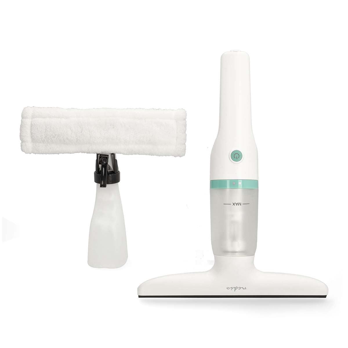 Nedis Window Vacuum Cleaner | 12 W | 1200 Pa | Capacity dirty water tank: 60 ml | Removable dirty water tank | Green / White