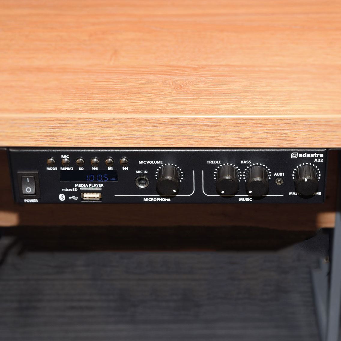 Adastra A22 Bluetooth Stereo PA Amplifier 2x 55W USB MicroSD MP3 FM Audio