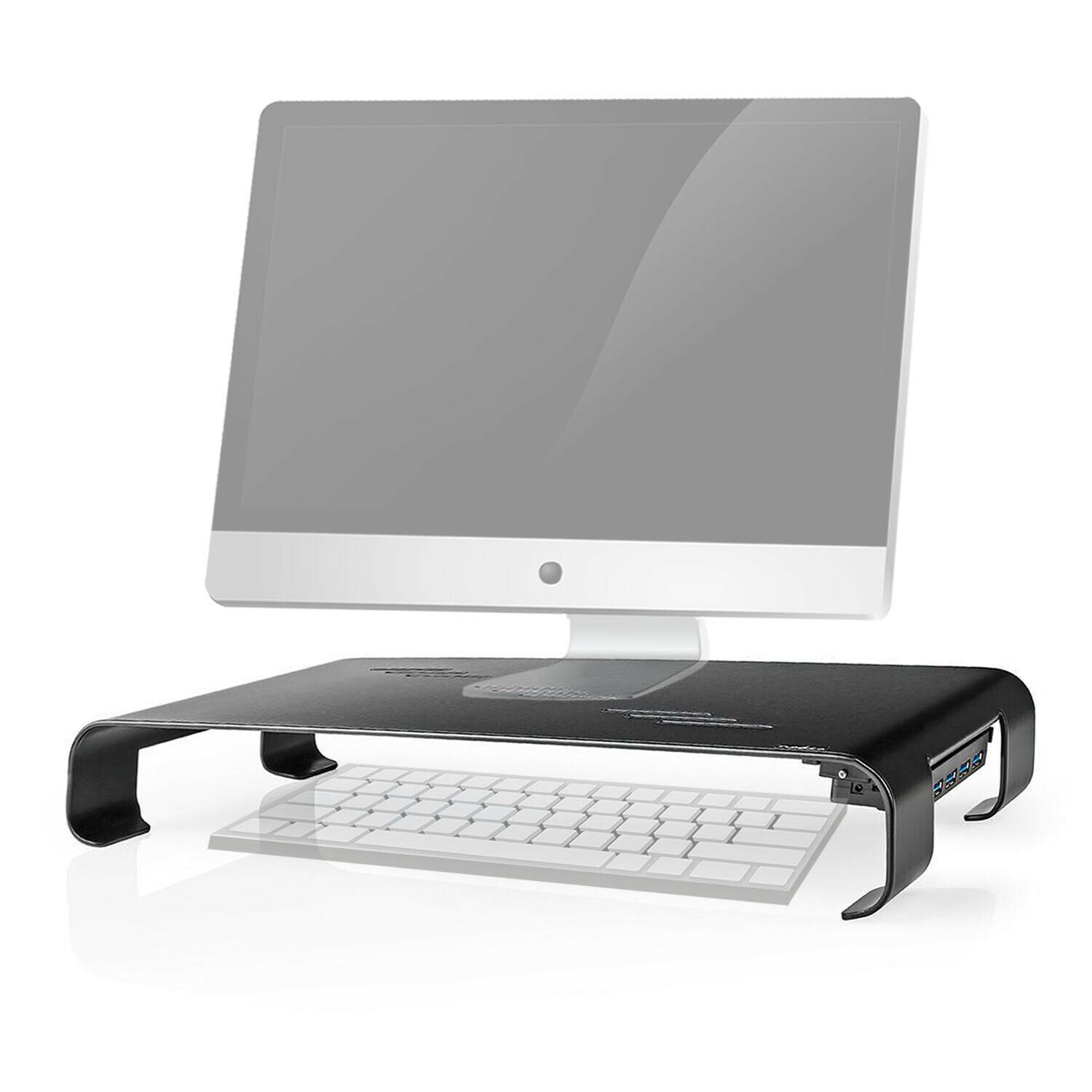 Nedis Monitor Stand | Ergonomics: Yes | Maximum carrying capacity: 18 kg | Universal | USB hub | Adjustable height: No