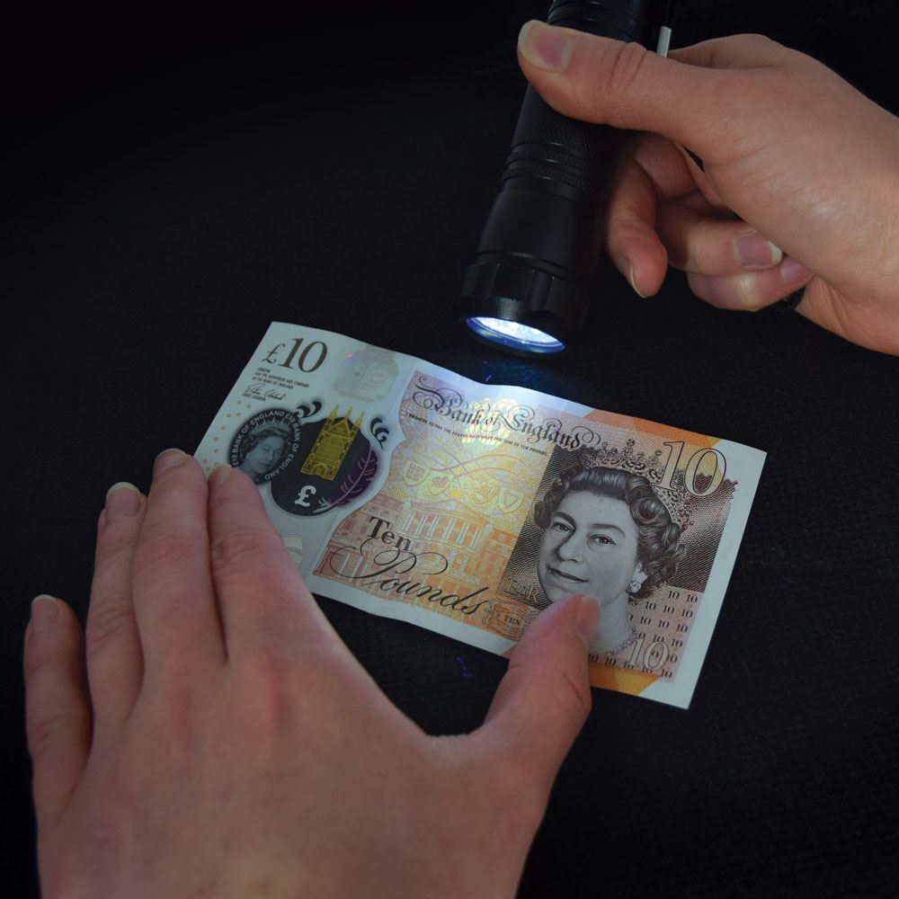 Mercury 9 LED UV Black Light Torch Ultra Violet Gas Leak, Bank Note Detection, Forensic Blood, Urine Detector & Ghost Hunting