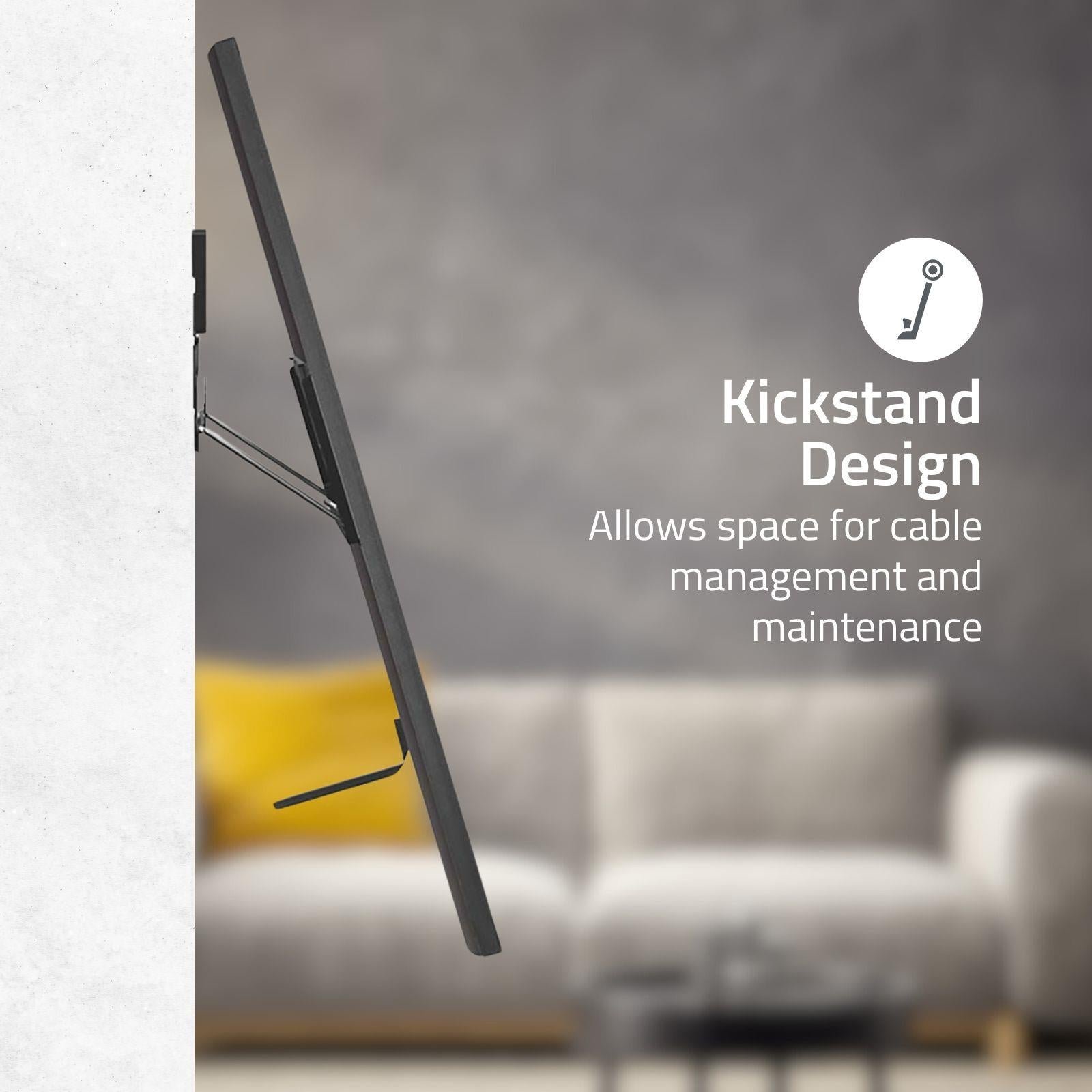 Nedis Fixed TV Wall Mount | 43 - 100 " | Maximum supported screen weight: 75 kg | Minimum wall distance: 9.50 mm | Steel | Black