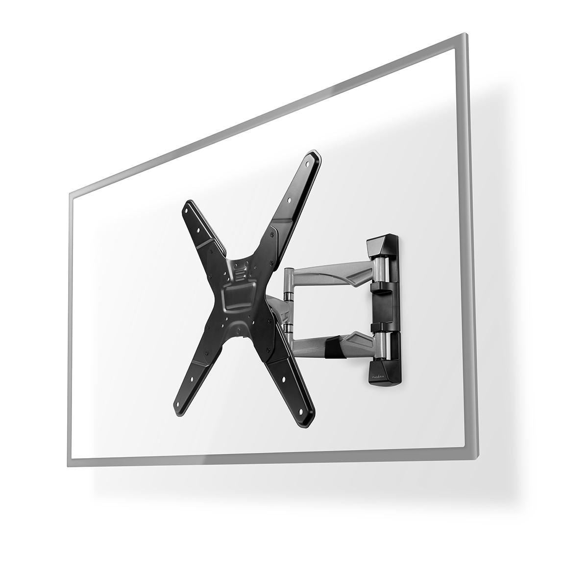 Nedis Full Motion TV Wall Mount | 23 - 55 " | Maximum supported screen weight: 30 kg | Tiltable | Rotatable | Minimum wall distance: 48 mm | Maximum wall distance: 410 mm | 3 Pivot point(s) | Steel | Black